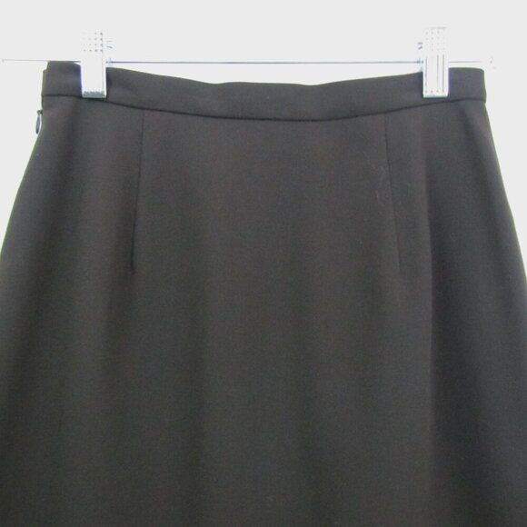 GIORGIO ARMANI 38 2 Chocolate espresso Brown 100% WOOL Skirt Italy Quiet Luxury - Picture 5 of 10